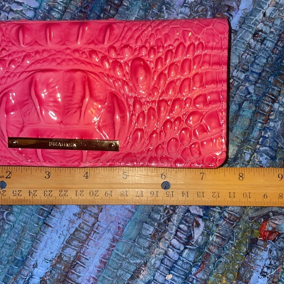 Brahmin Vibrant Pink Croc Embossed Wallet - Picture 11 of 12